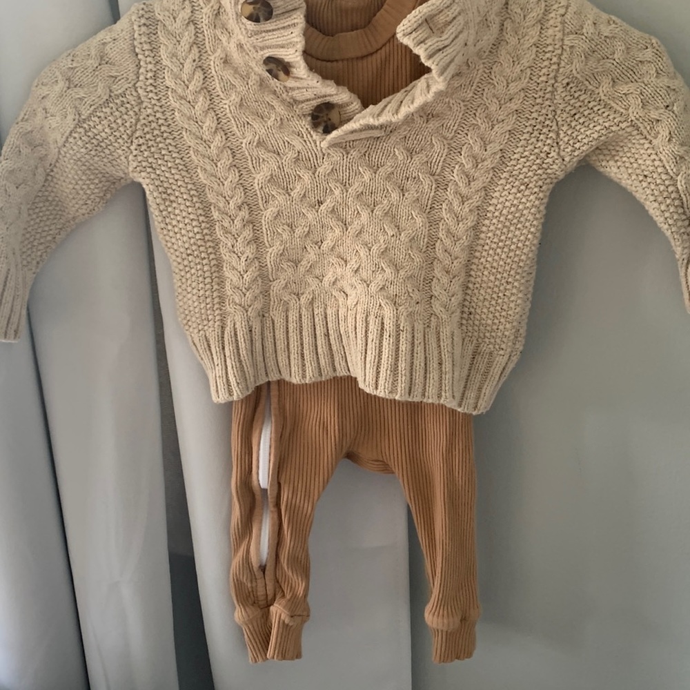 Neutral color 3 piece outfit